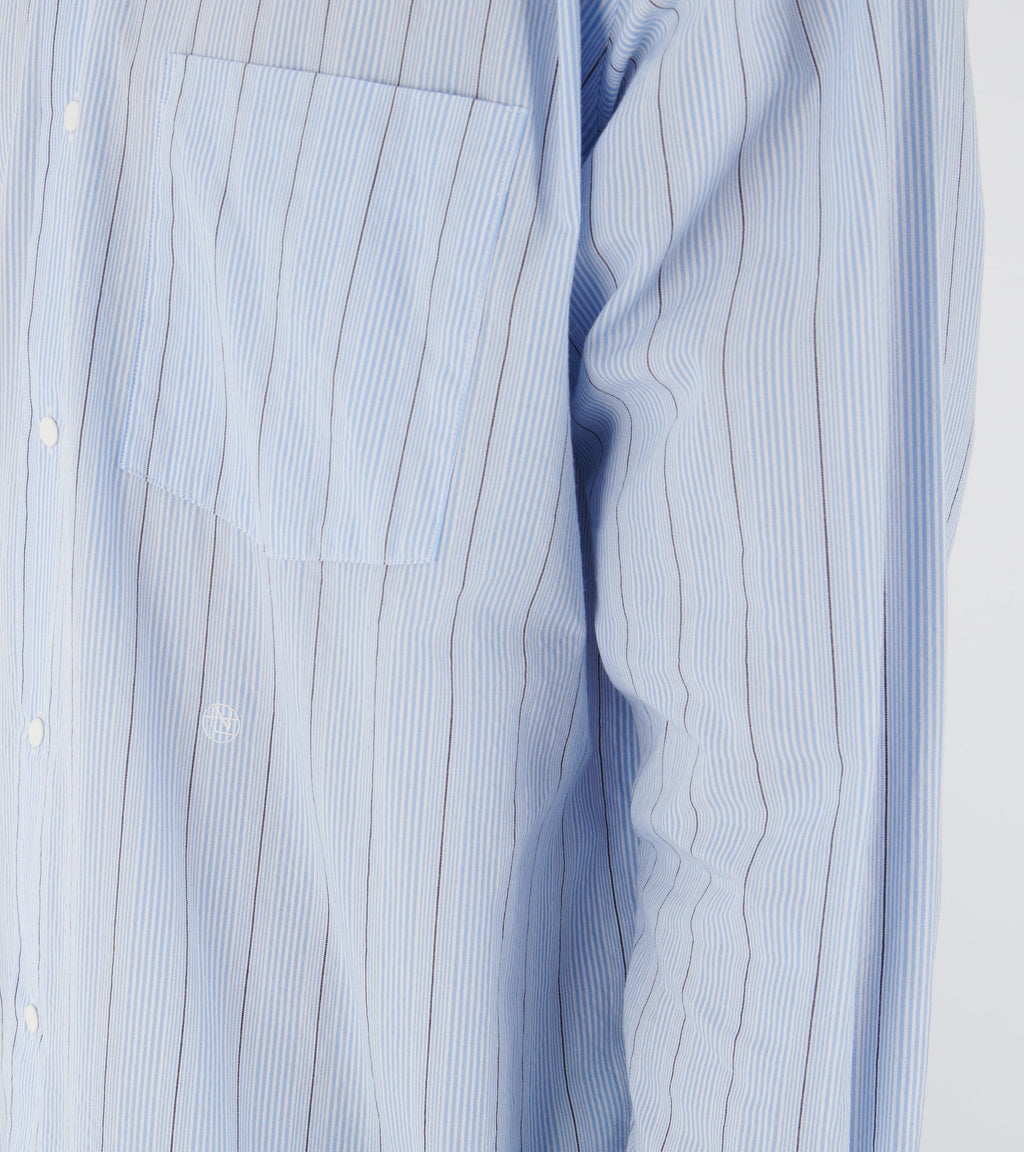 Stripe Wind Shirt Sax