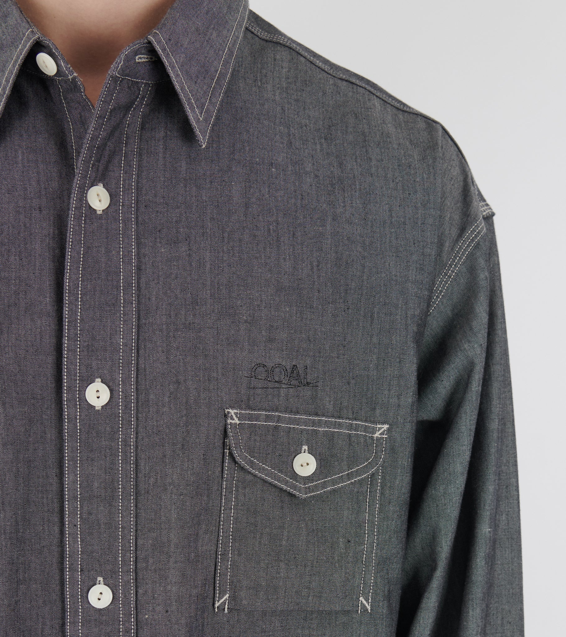 OOAL Chambray Shirt Grey