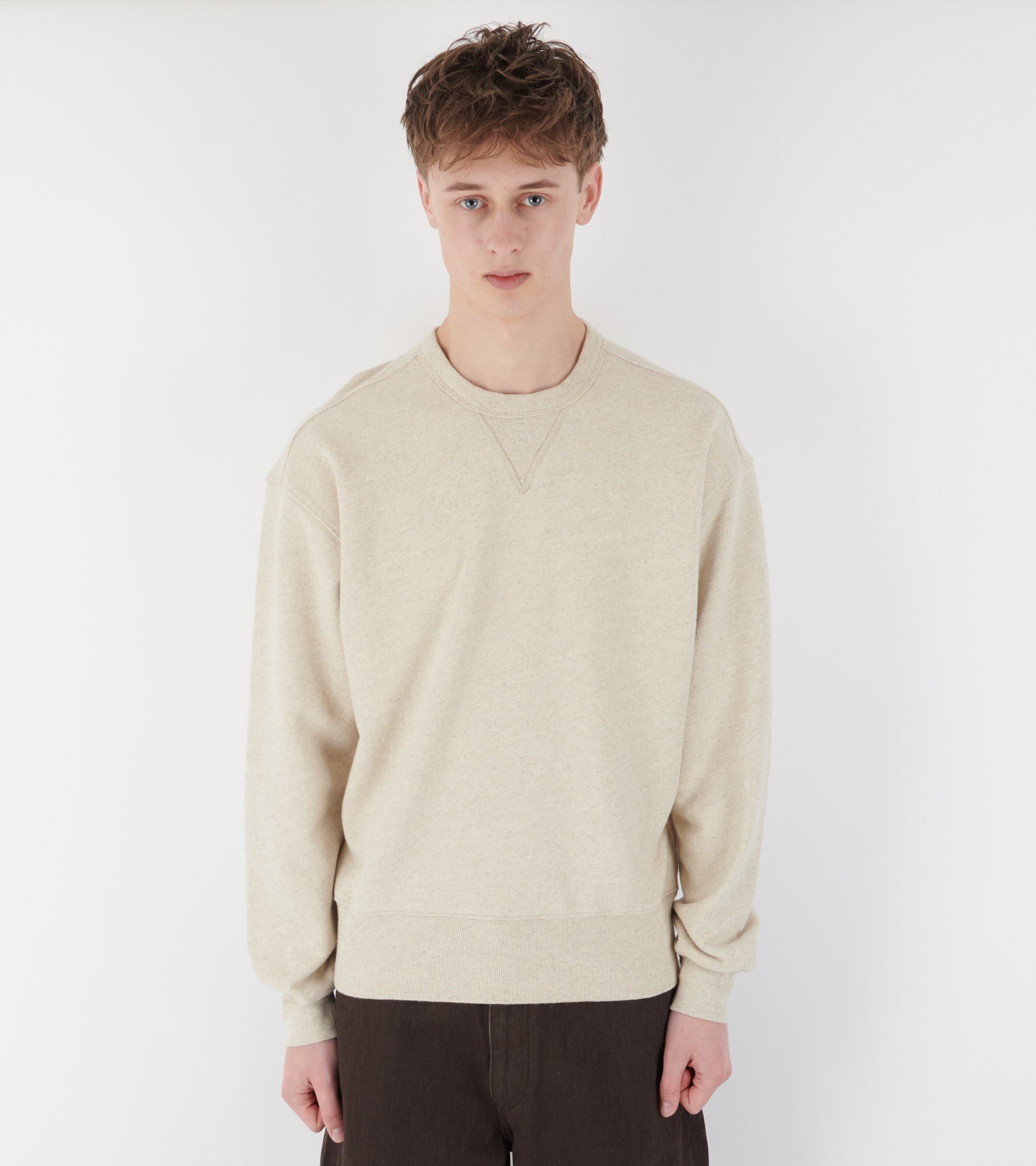 Kulhuse Cotton Linen Loopback Sweatshirt Natural