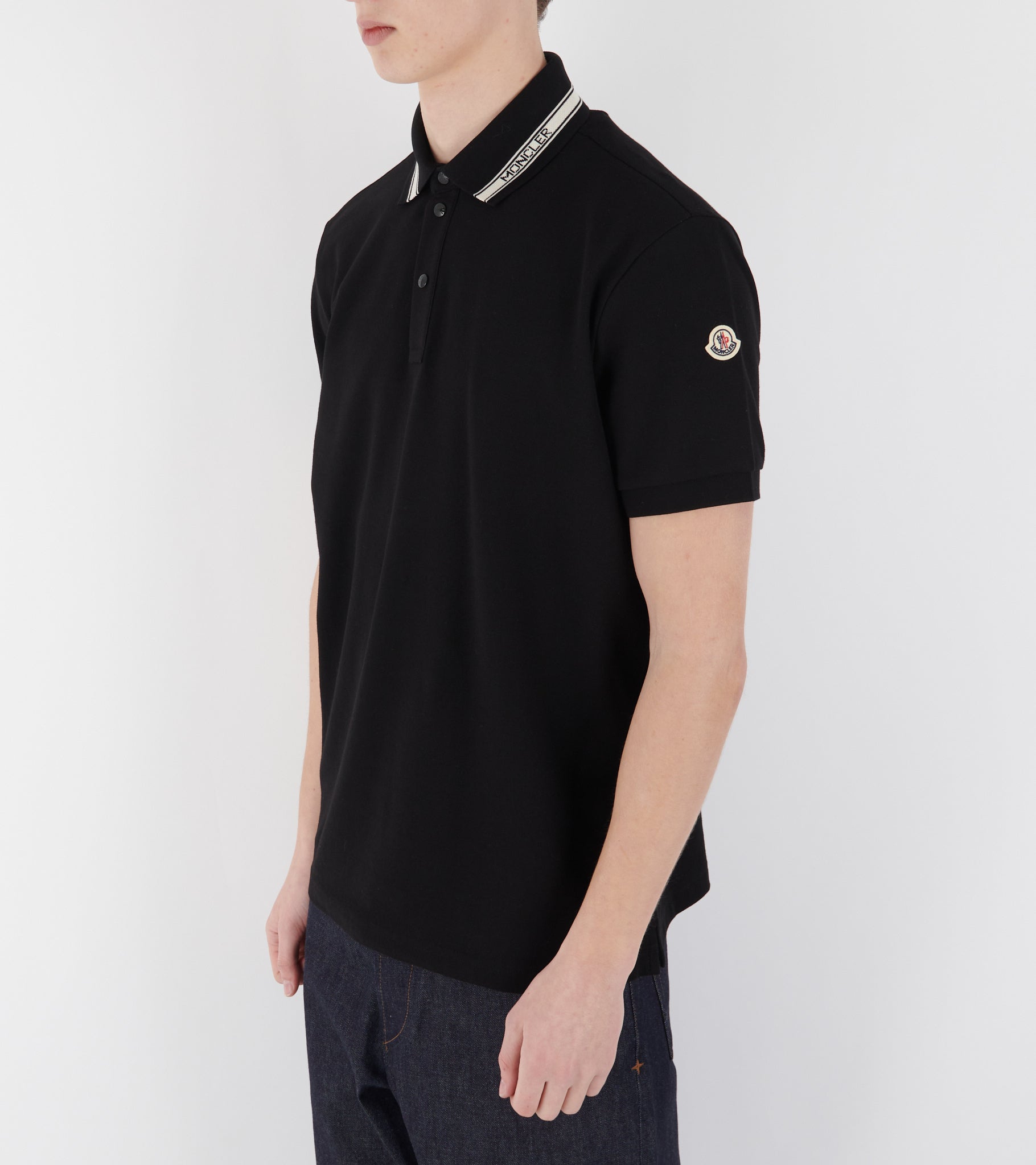 Cotton Piqué Polo Shirt Black