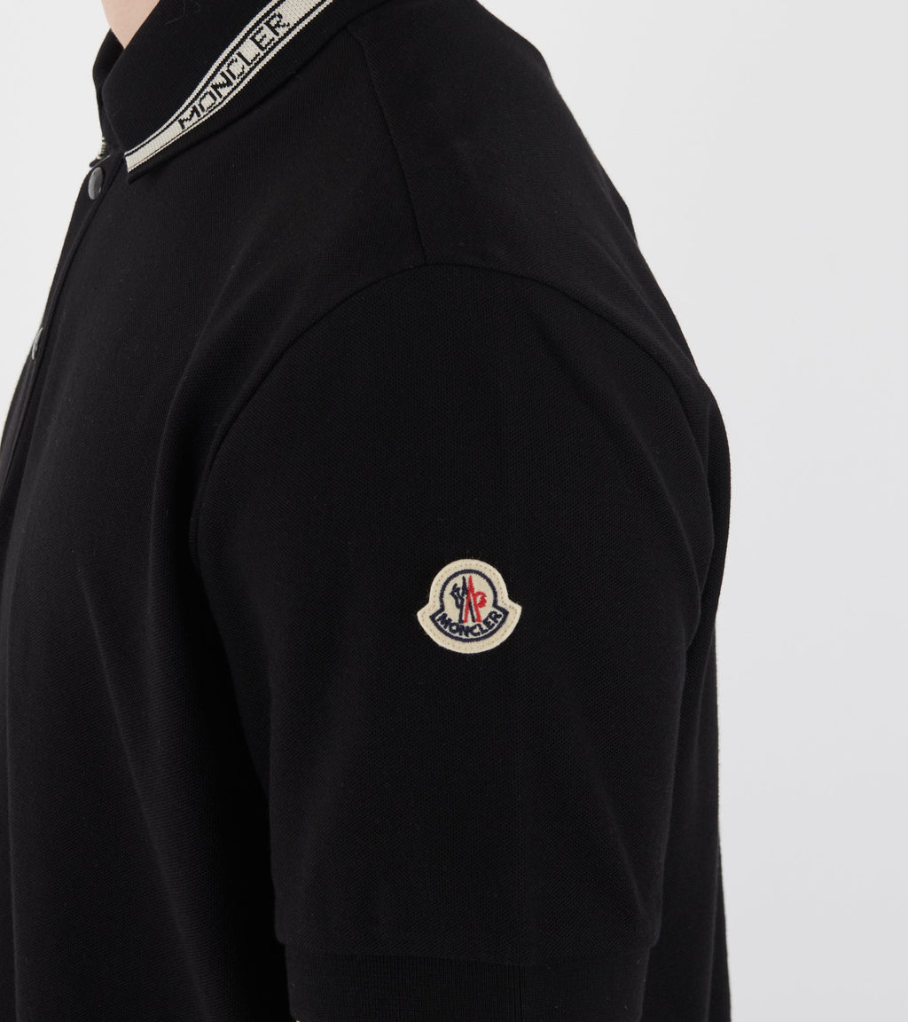 Cotton Piqué Polo Shirt Black