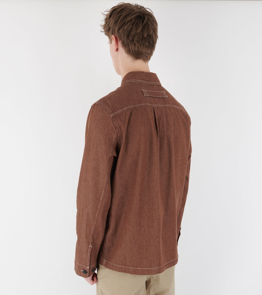 Denim Work Jacket Brown Rinse