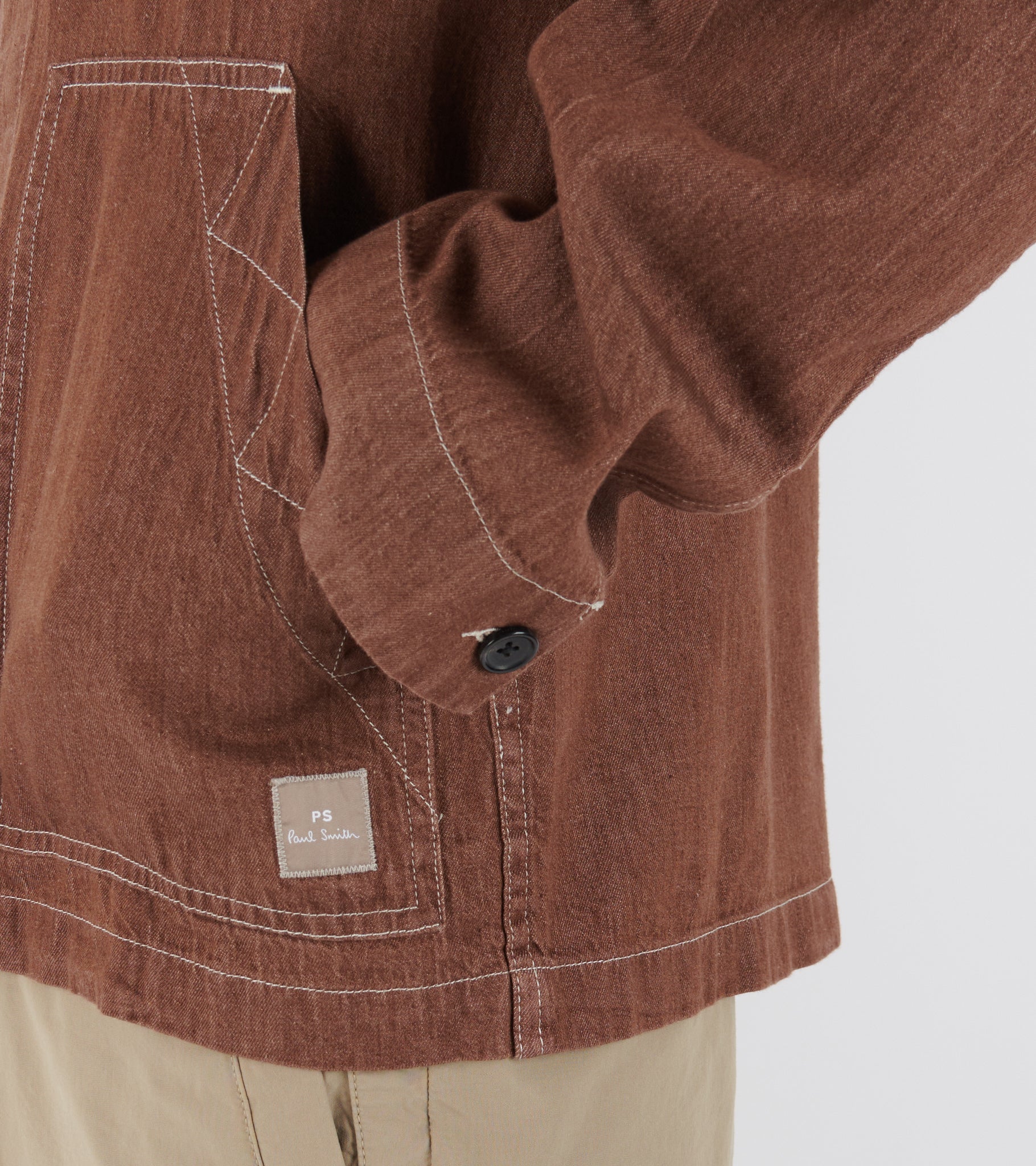Denim Work Jacket Brown Rinse