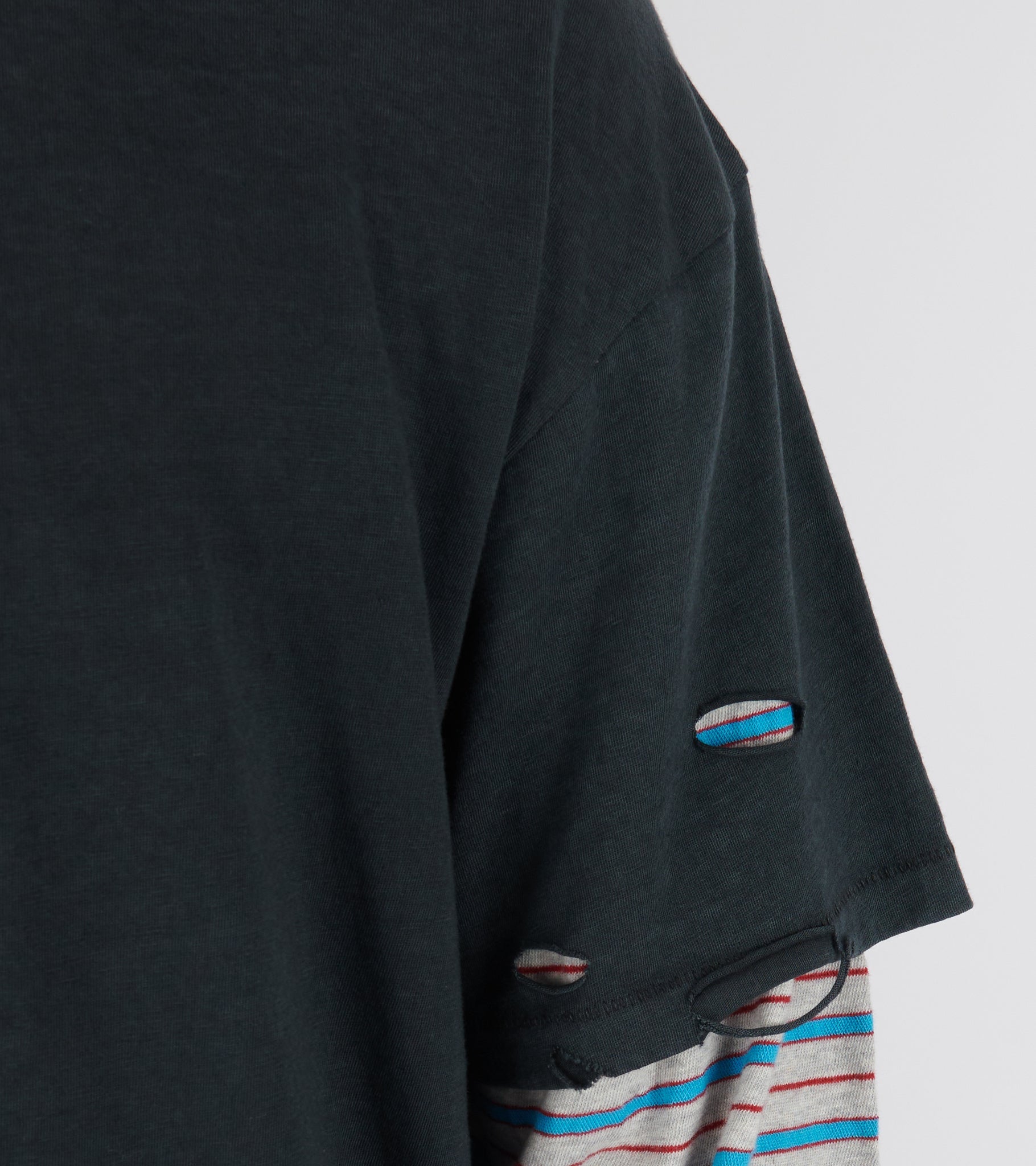 Back Logo Layered Box Tee Black