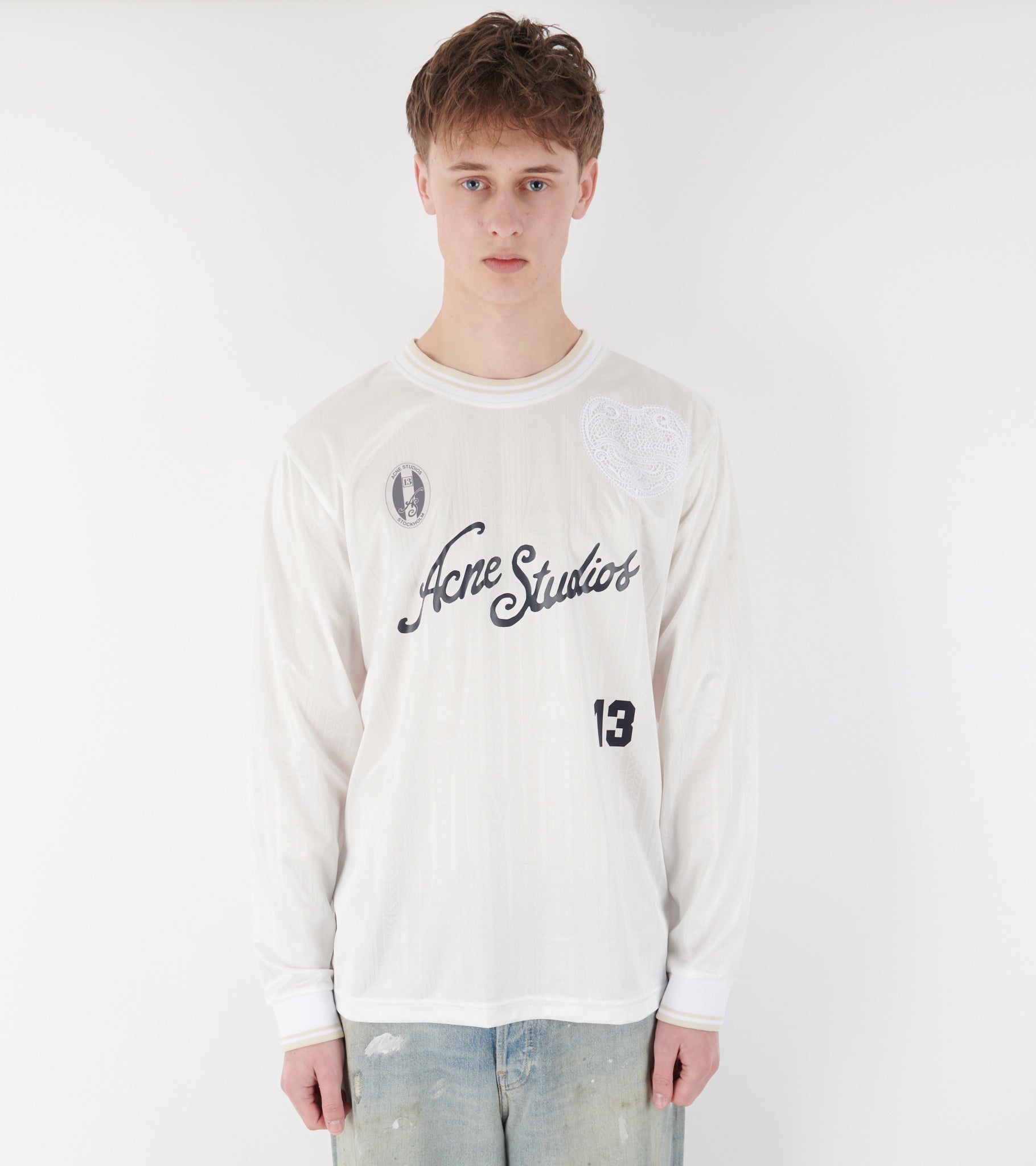 Logo Sports Jersey Top White
