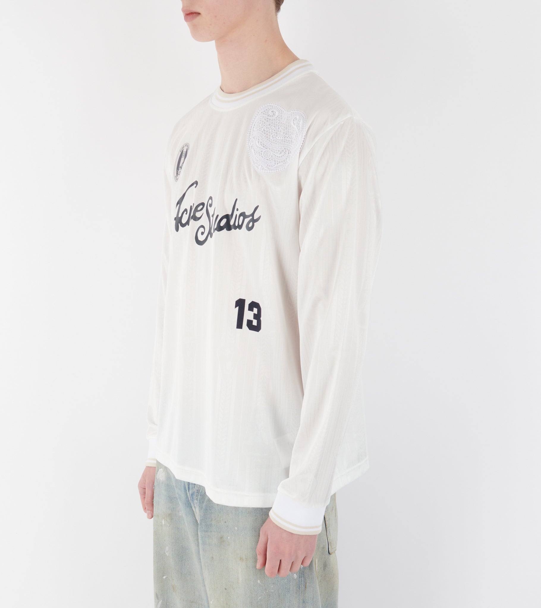 Logo Sports Jersey Top White