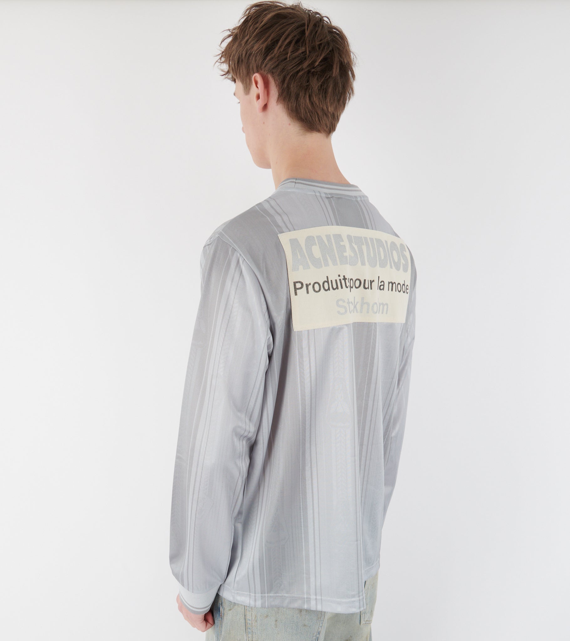 Logo Sports Jersey Top Grey