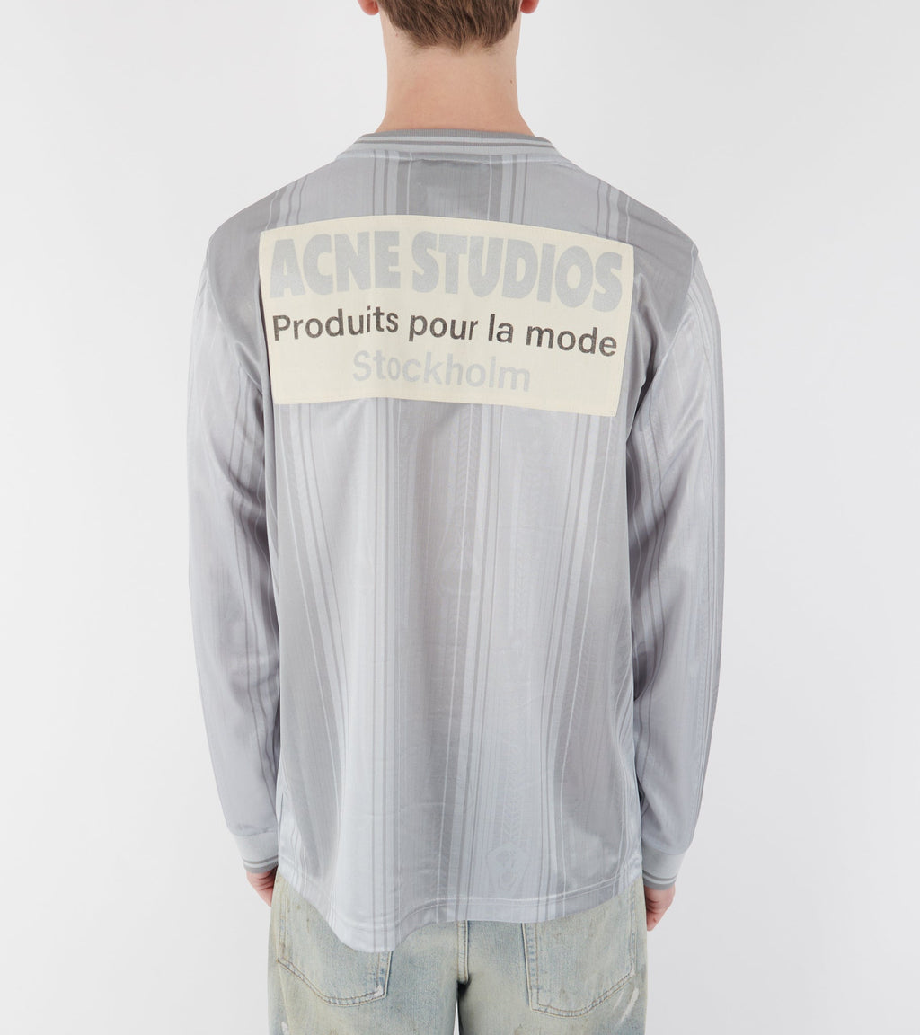 Logo Sports Jersey Top Grey