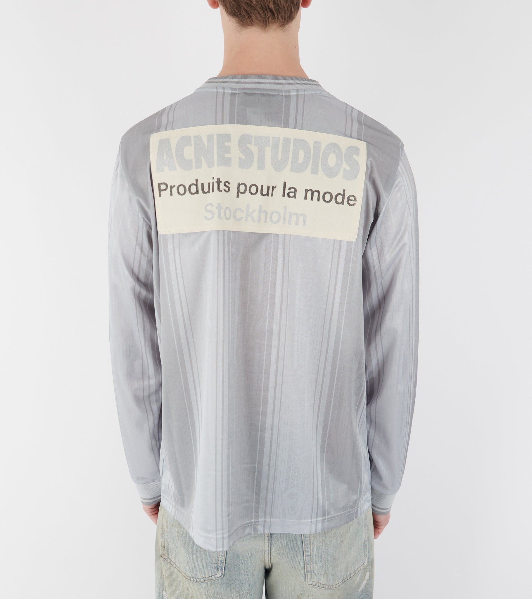 Logo Sports Jersey Top Grey