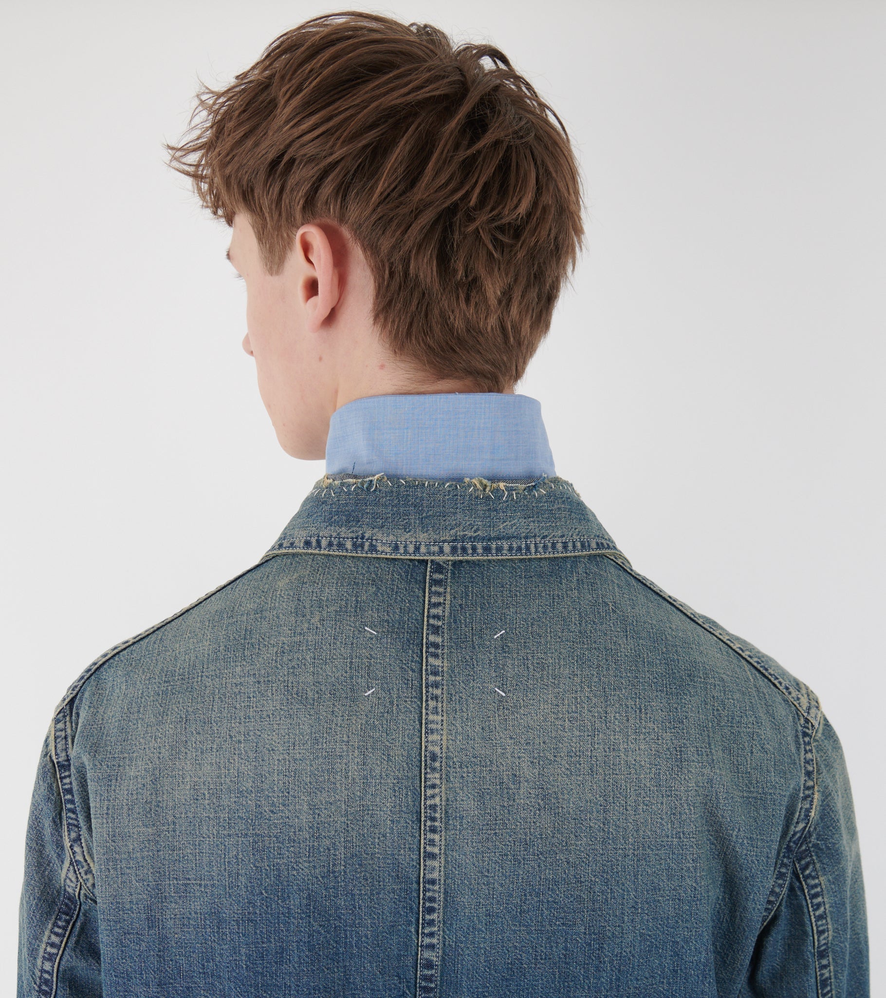 Denim Caban Jacket Blue