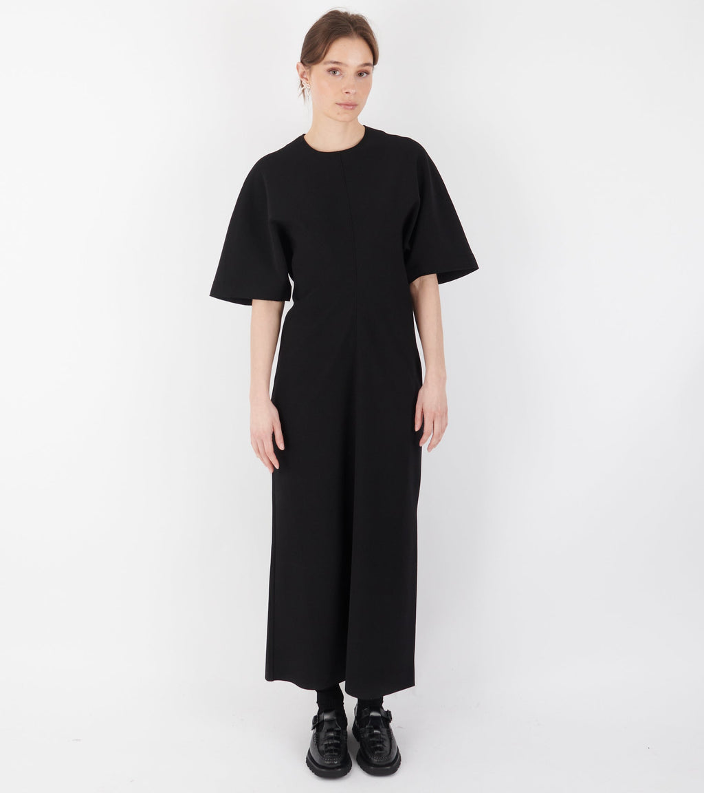 Lay2 Half-sleeve Dress Black