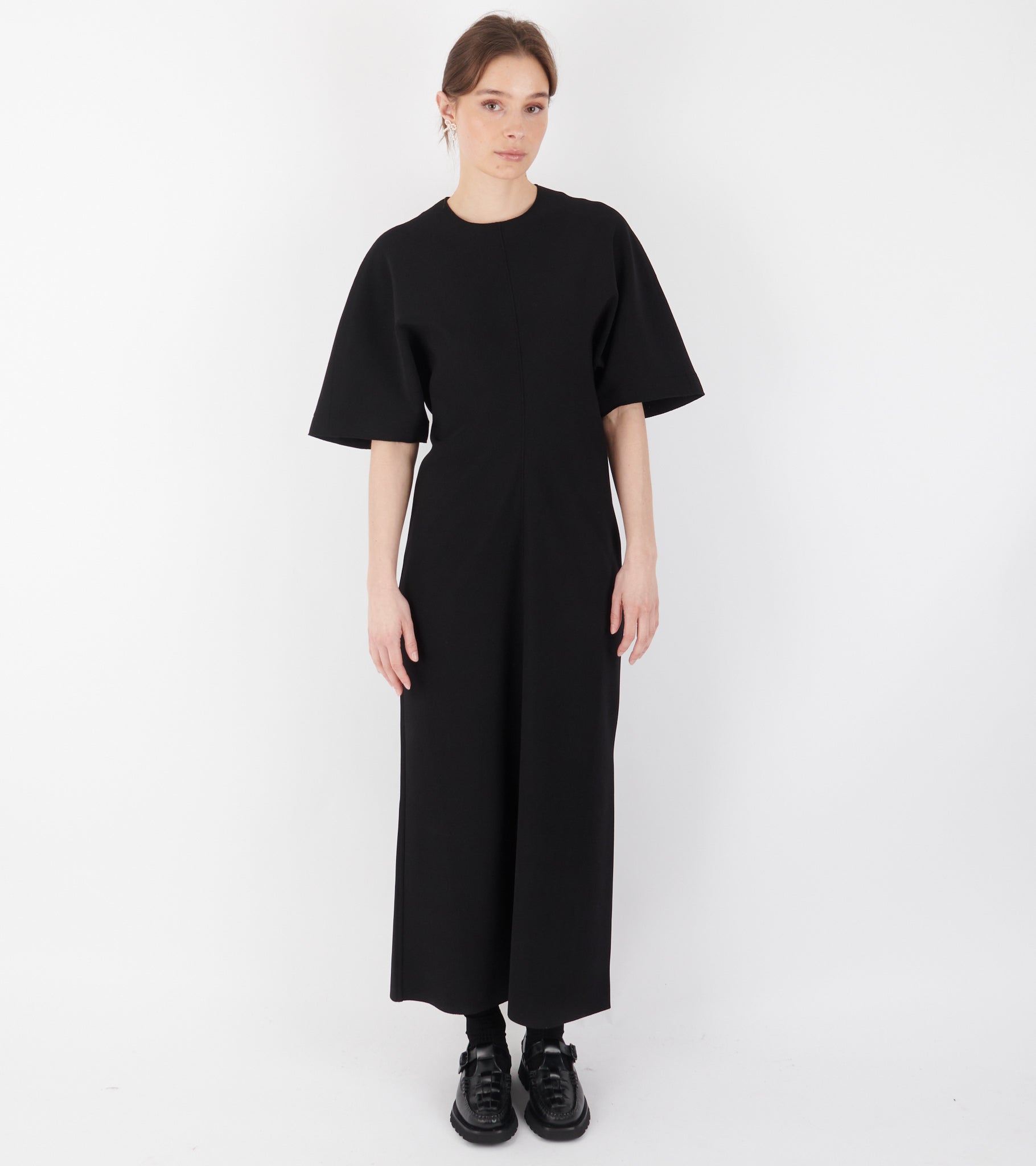 Lay2 Half-sleeve Dress Black
