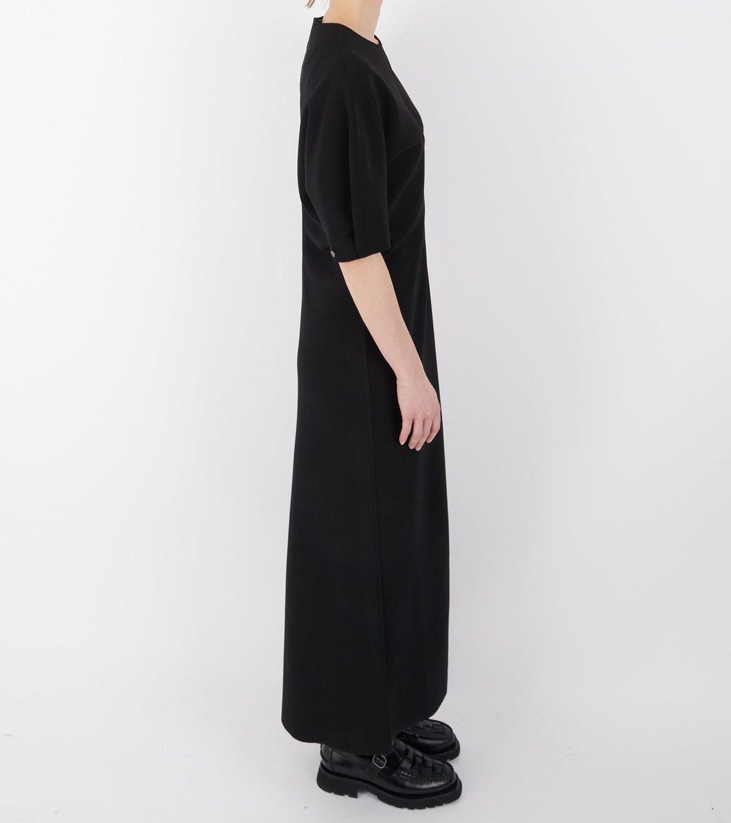 Lay2 Half-sleeve Dress Black