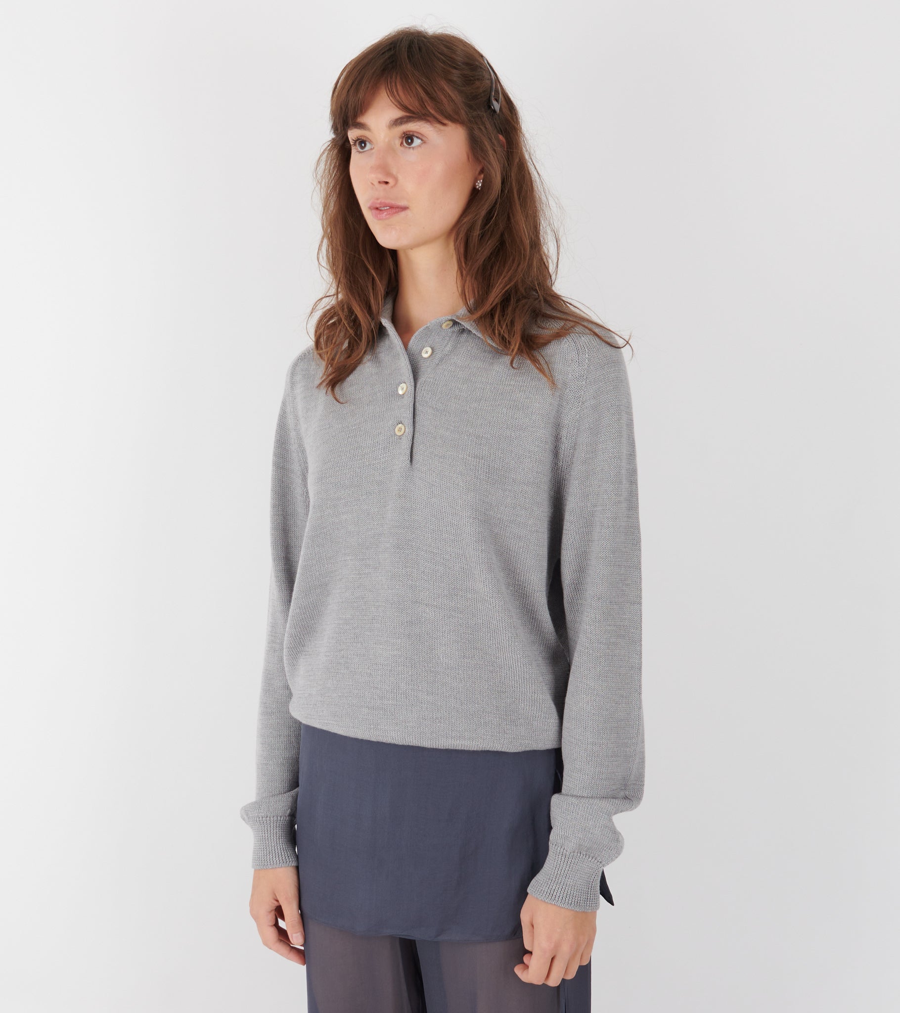 Lings Polo Knit Grey