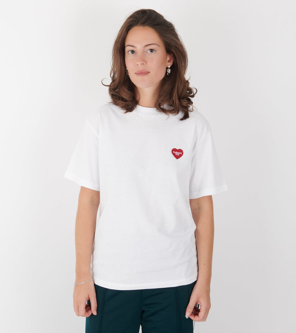 W S/S Heart Patch T-shirt White