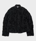 Curly Ruffle Mesh Jacket Black
