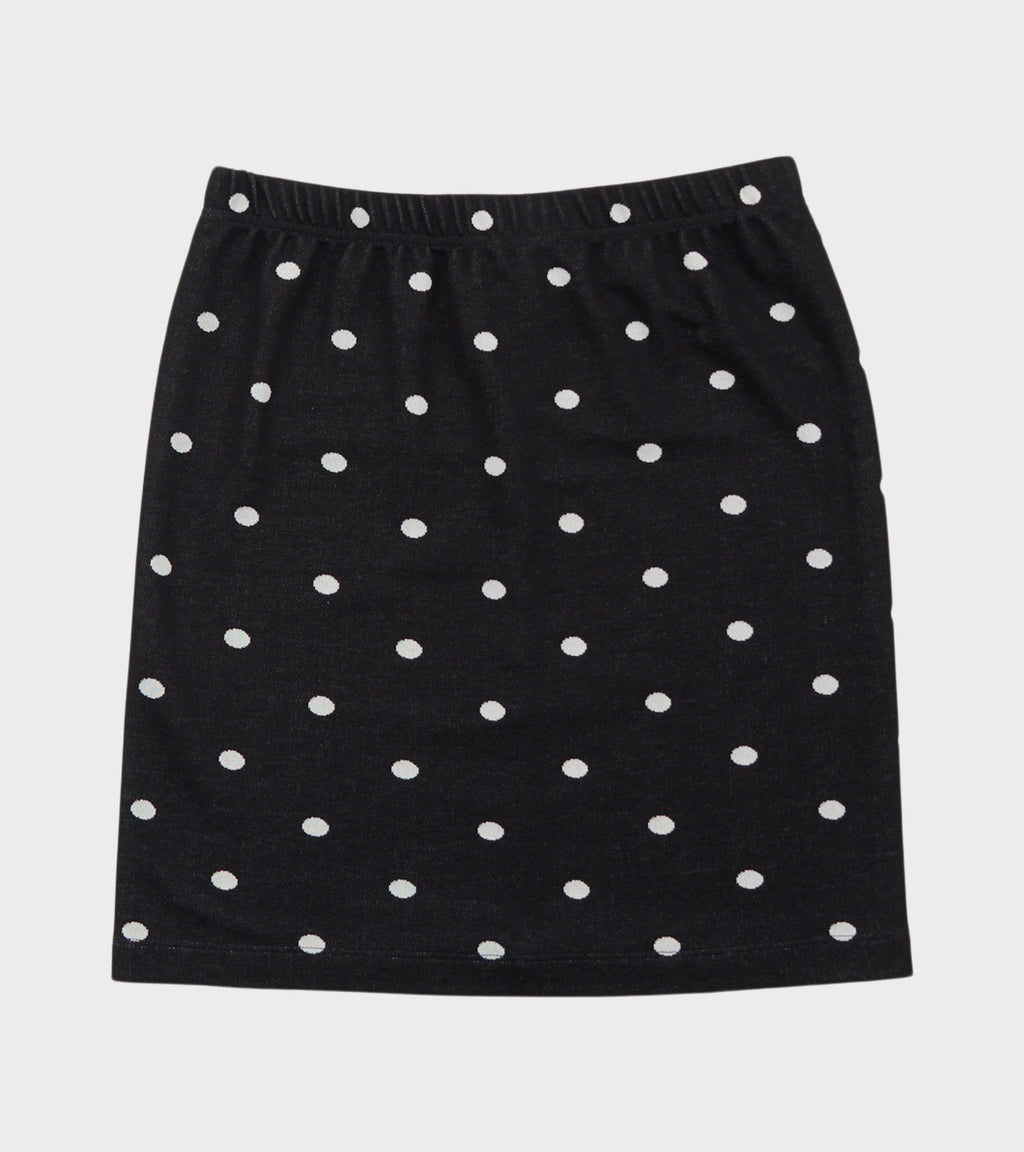 Jaquard Dot Skirt Black/Ecru