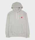 U Red Heart Hoodie Grey