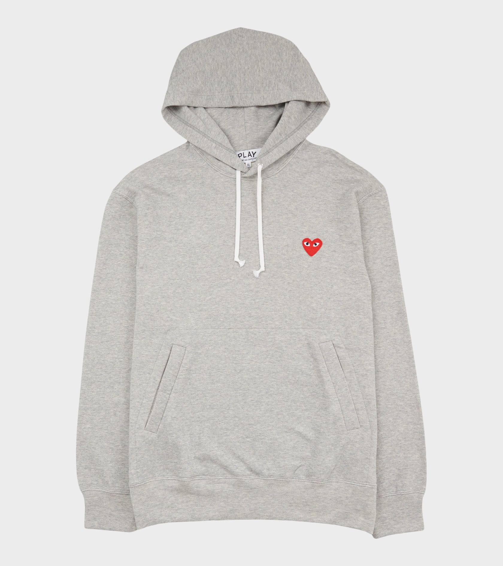U Red Heart Hoodie Grey