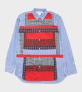 Checkered Patchwork Shirt Blue/Red/Green Mix