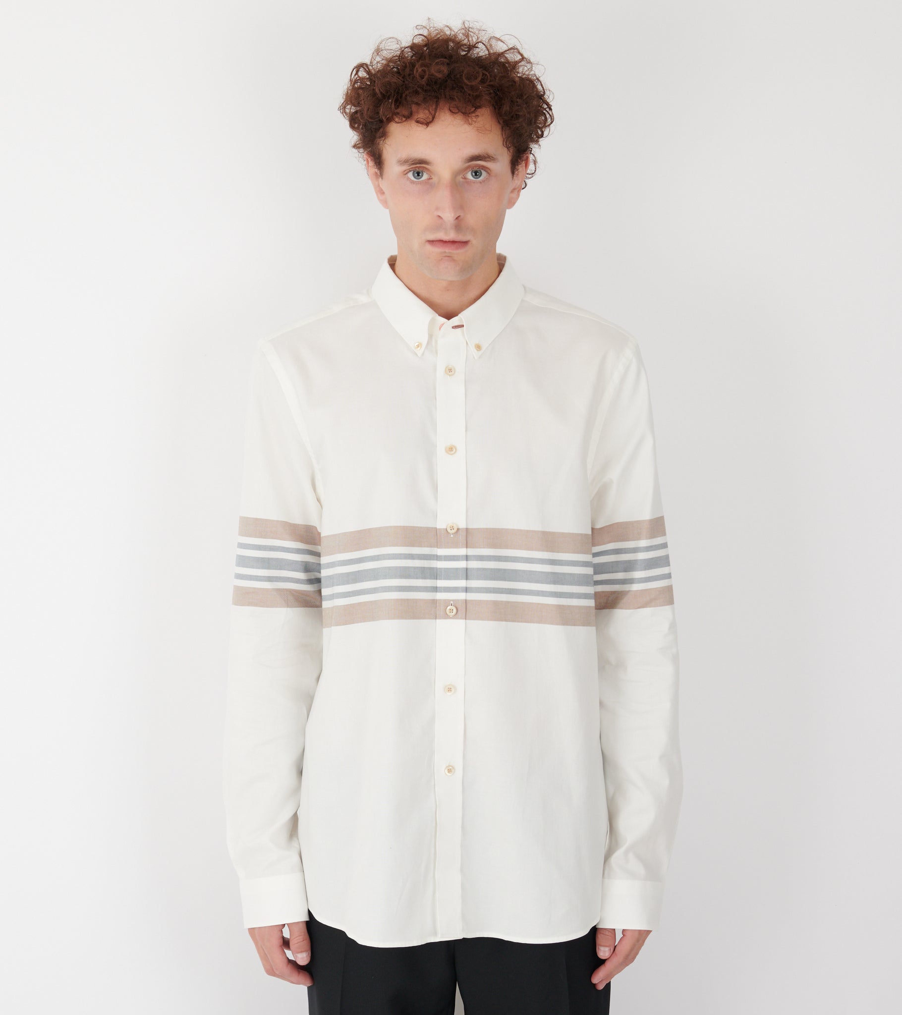 Striped Shirt White/Beige/Navy