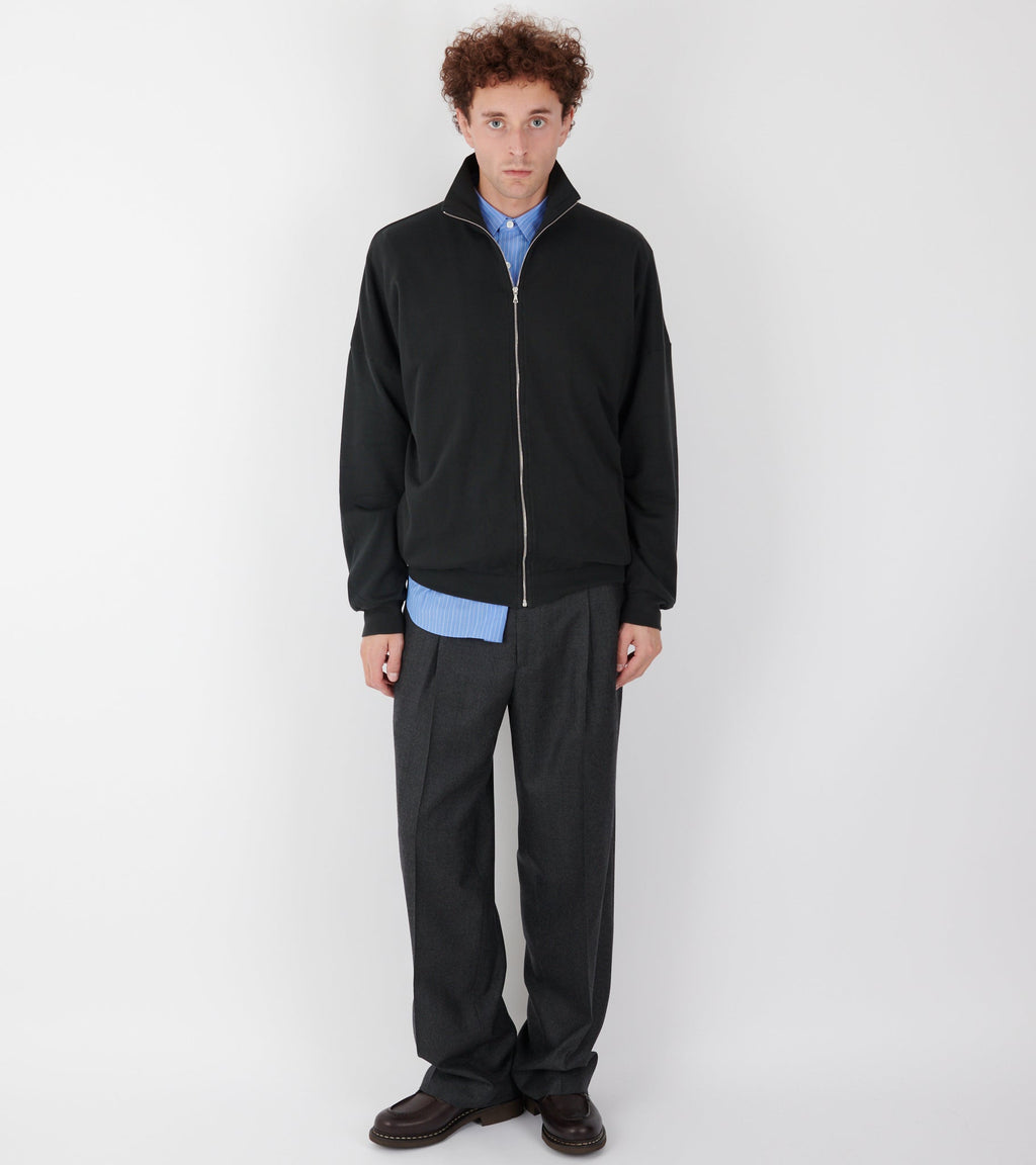 Super High Gauge Sweat Zip Blouson Ink Black