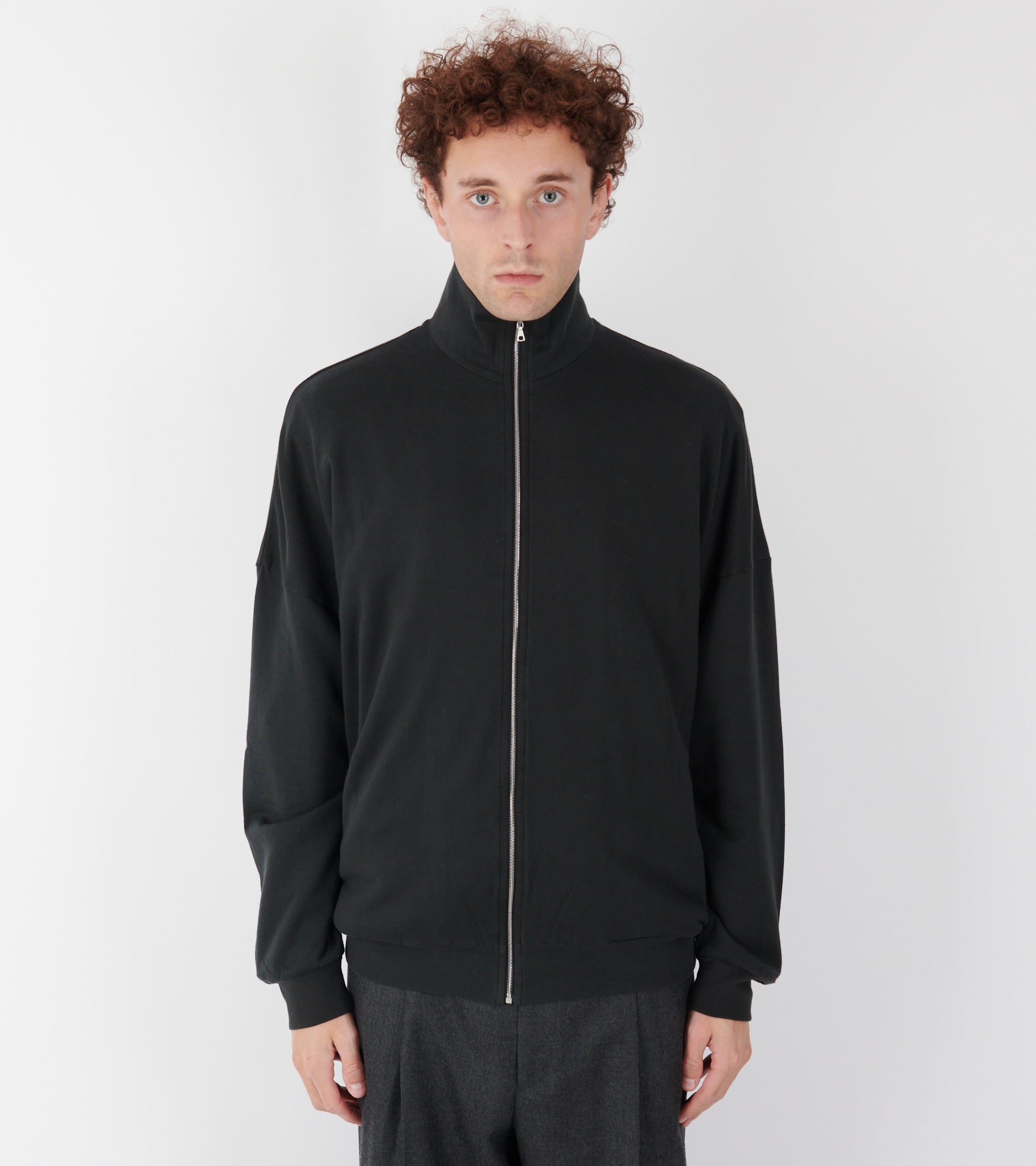 Super High Gauge Sweat Zip Blouson Ink Black