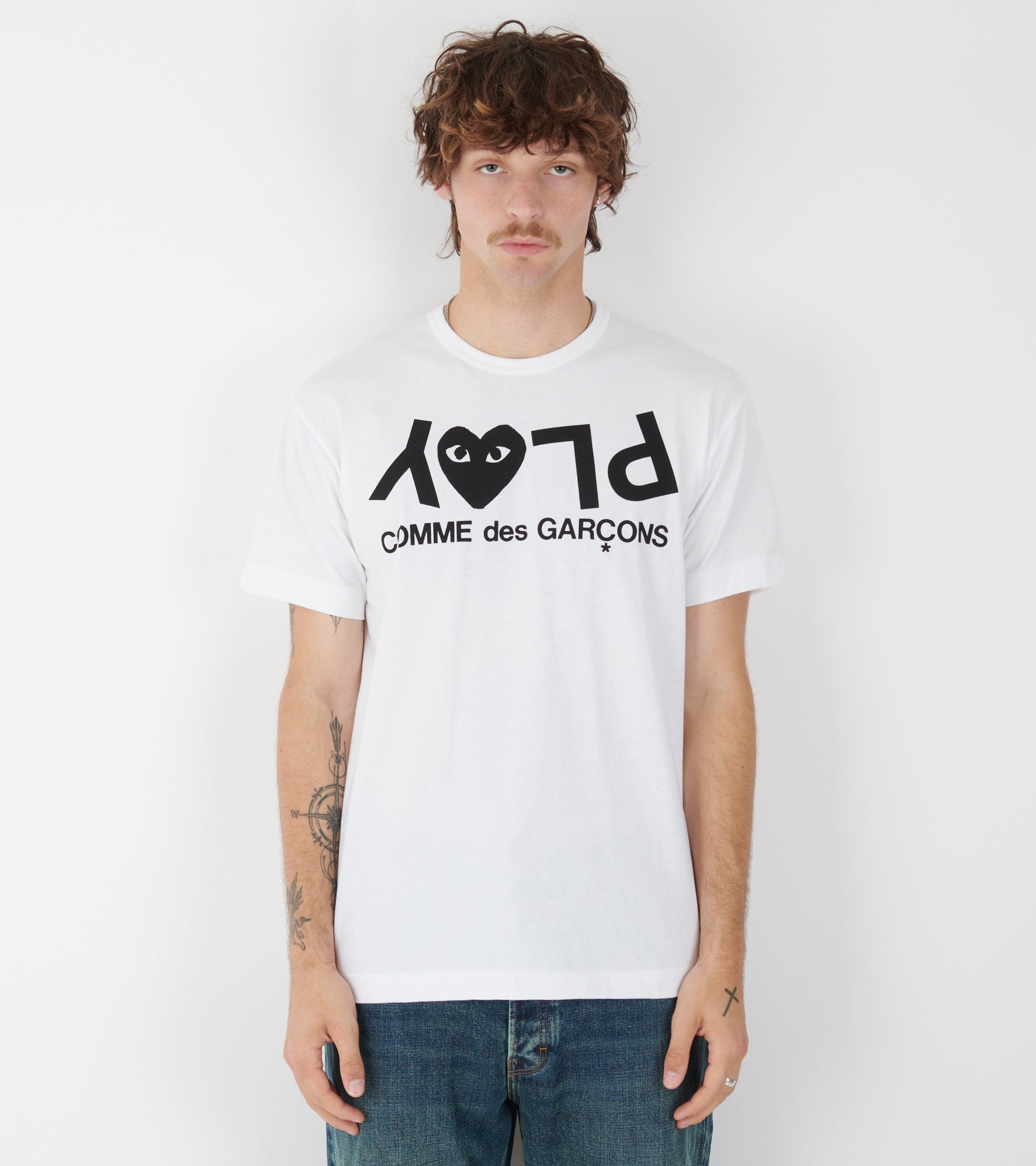 U Logo Print T-shirt White