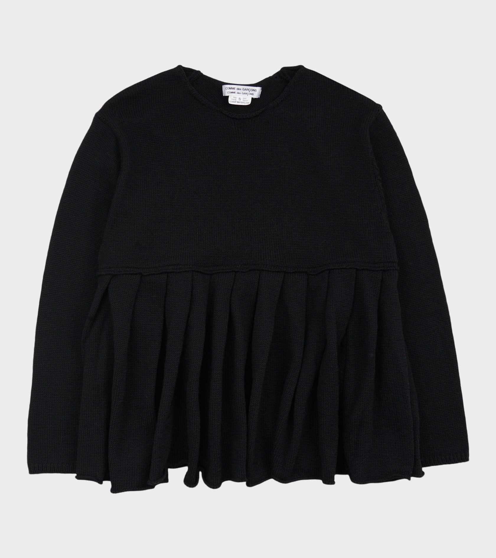 Wool Skirt Sweater Black