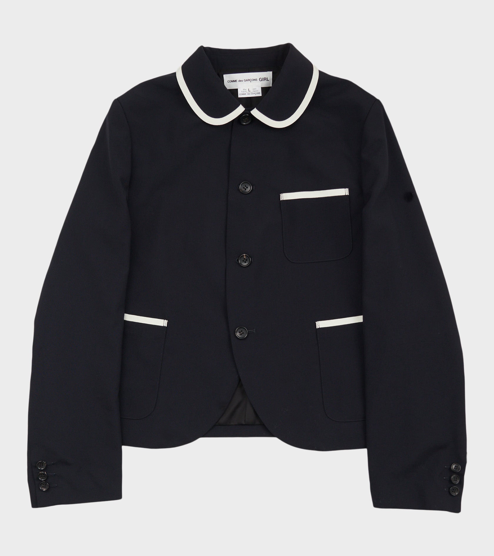 Piping Jacket Navy/White