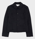Round Collar Jacket Navy