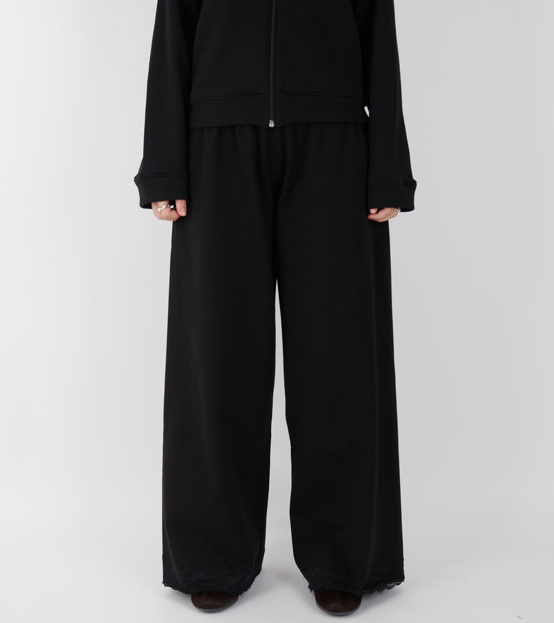 Lace Sweatpants Black