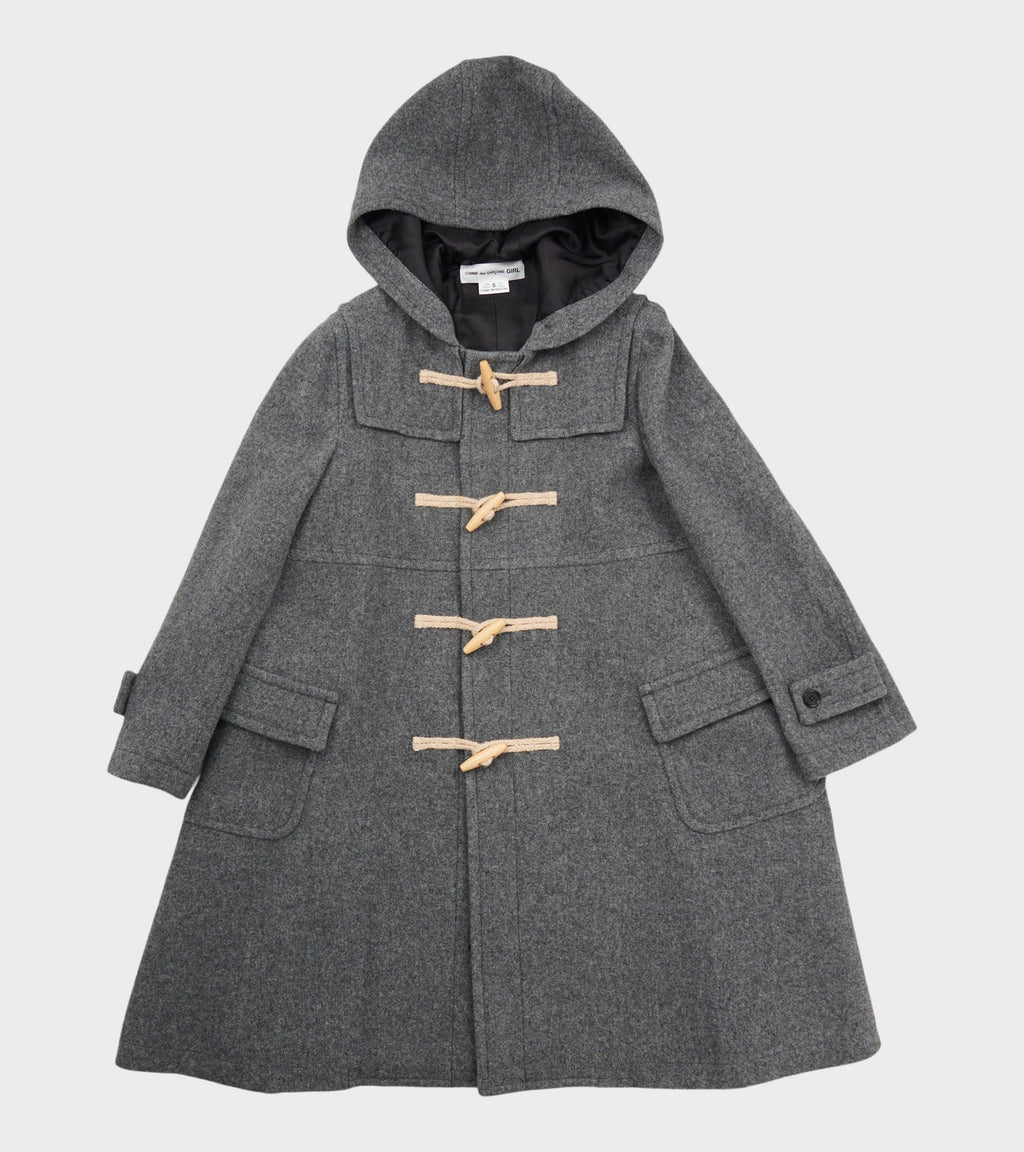 Hooded Wool Coat Grey