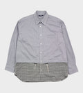 Checkered Drawstring Shirt Black/White