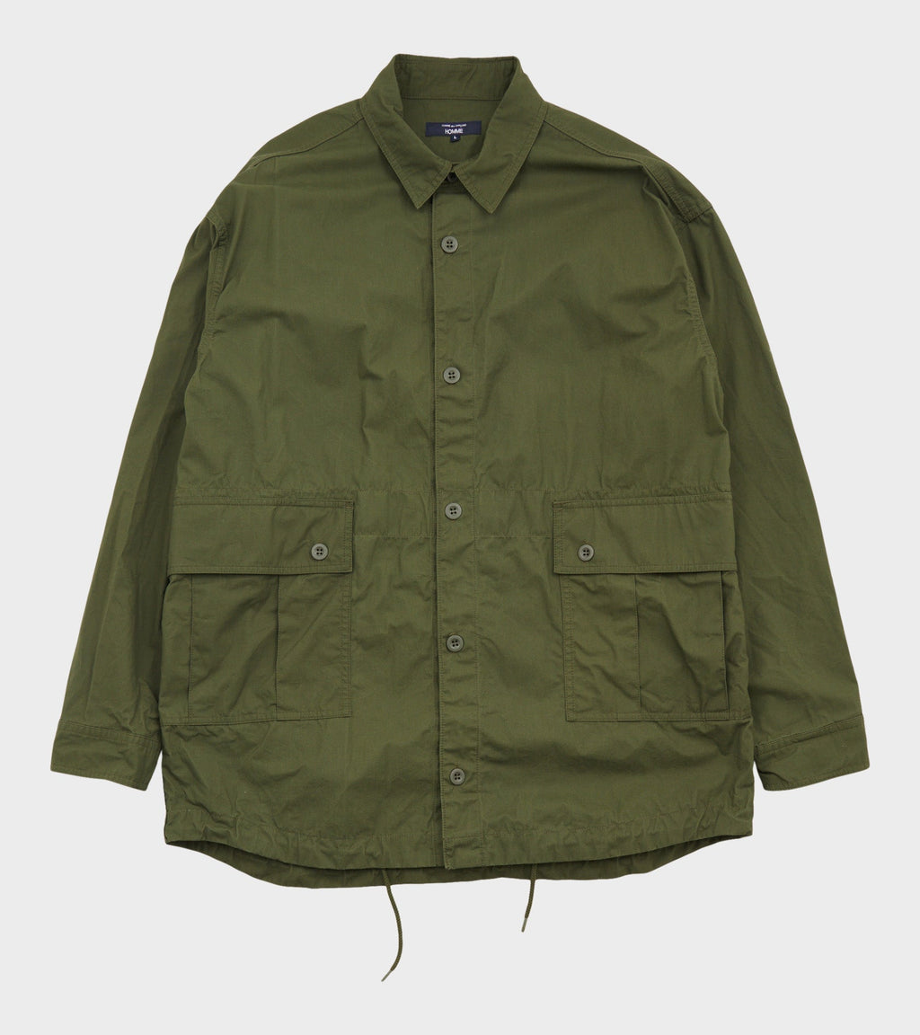 Cotton Overshirt Army Green