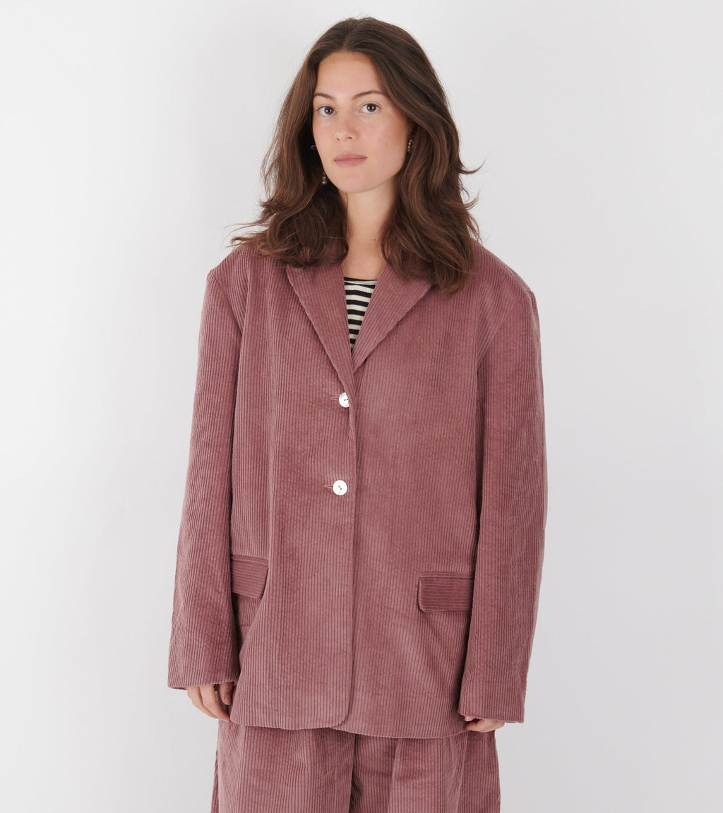 Japanese Cotton Corduroy Andie Blazer Thistle