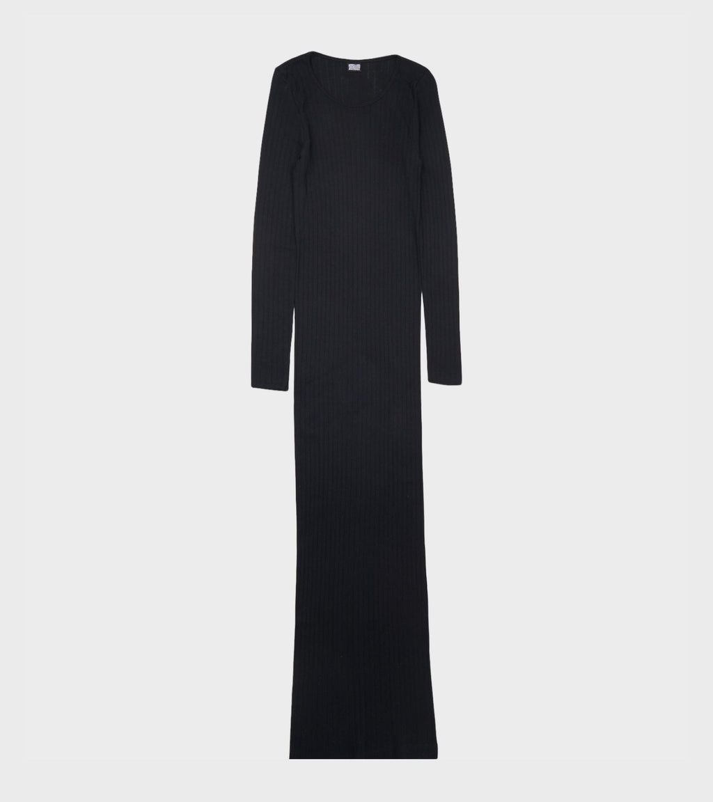 101 Long John Rib Dress Black