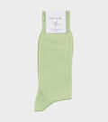 Plain Rib Socks Light Pear Green