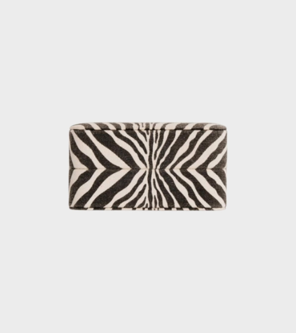 Zebra Jewelry Travel Box Black/White
