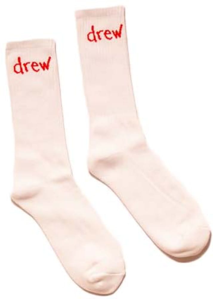 DREW HOUSE SCRIBBLE SOCKS WHITE