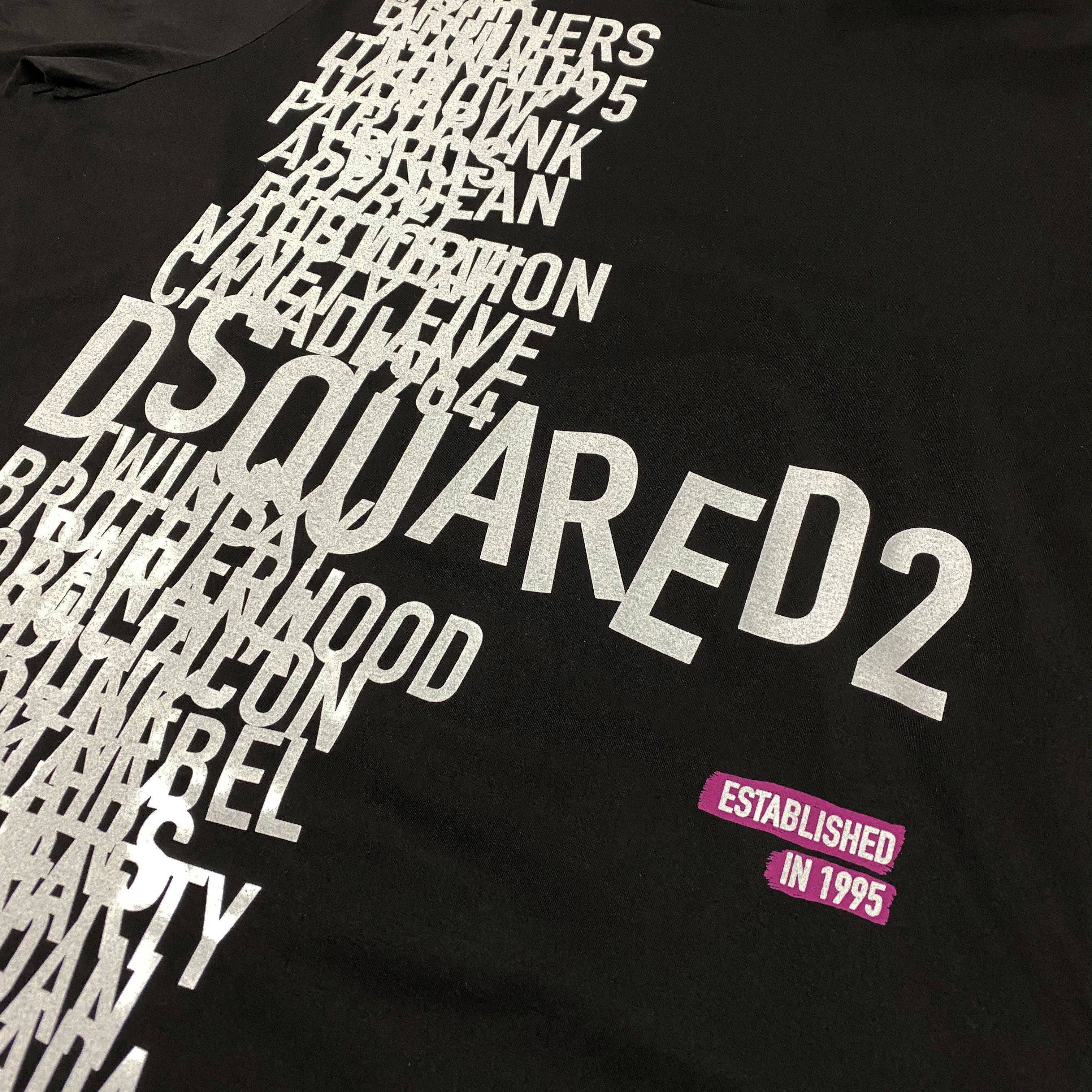 DSQUARED2 Black Oversized Logo T-Shirt