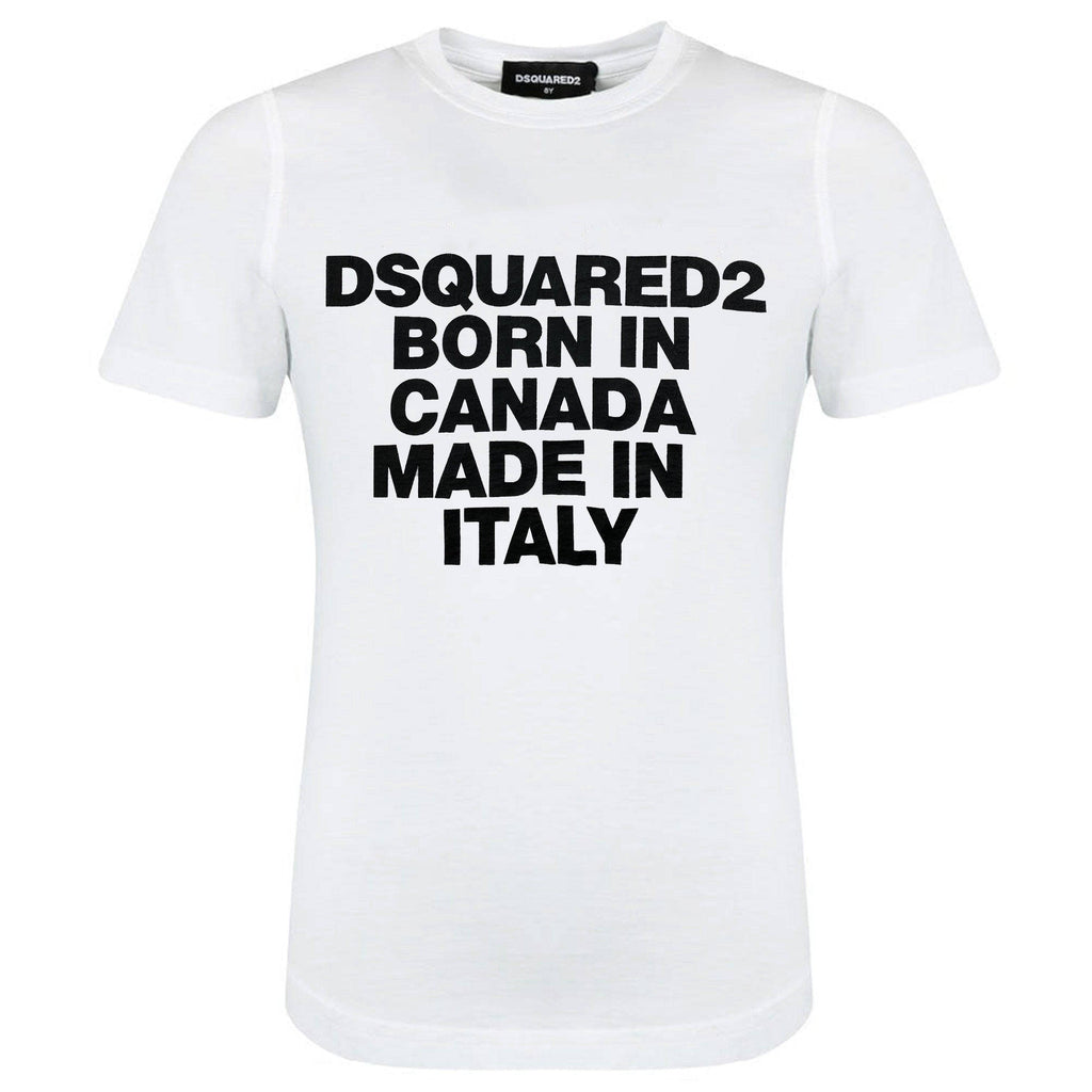 DSQUARED2 White 'Born In Canada' Tee