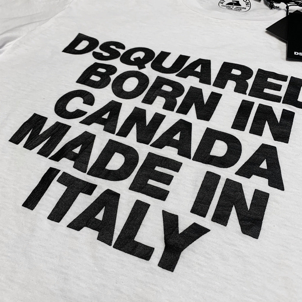 DSQUARED2 White 'Born In Canada' Tee