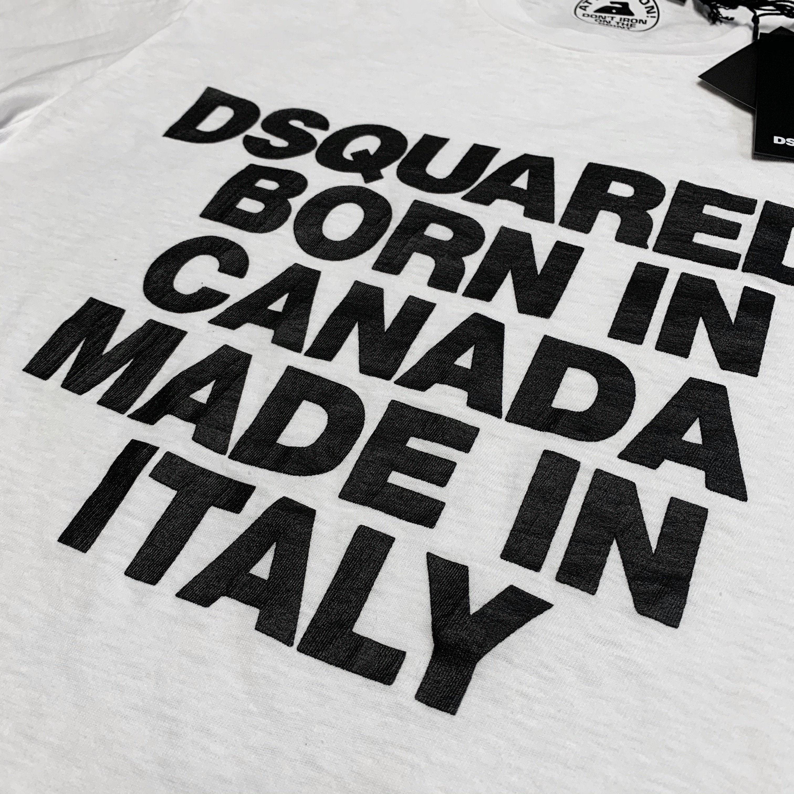 DSQUARED2 White 'Born In Canada' Tee