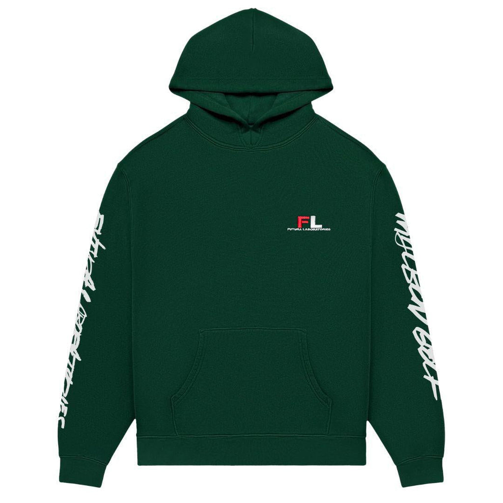 MALBON FUTURA TAG HOODIE FOREST GREEN