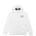 Kids CP Company White Goggle Hoodie