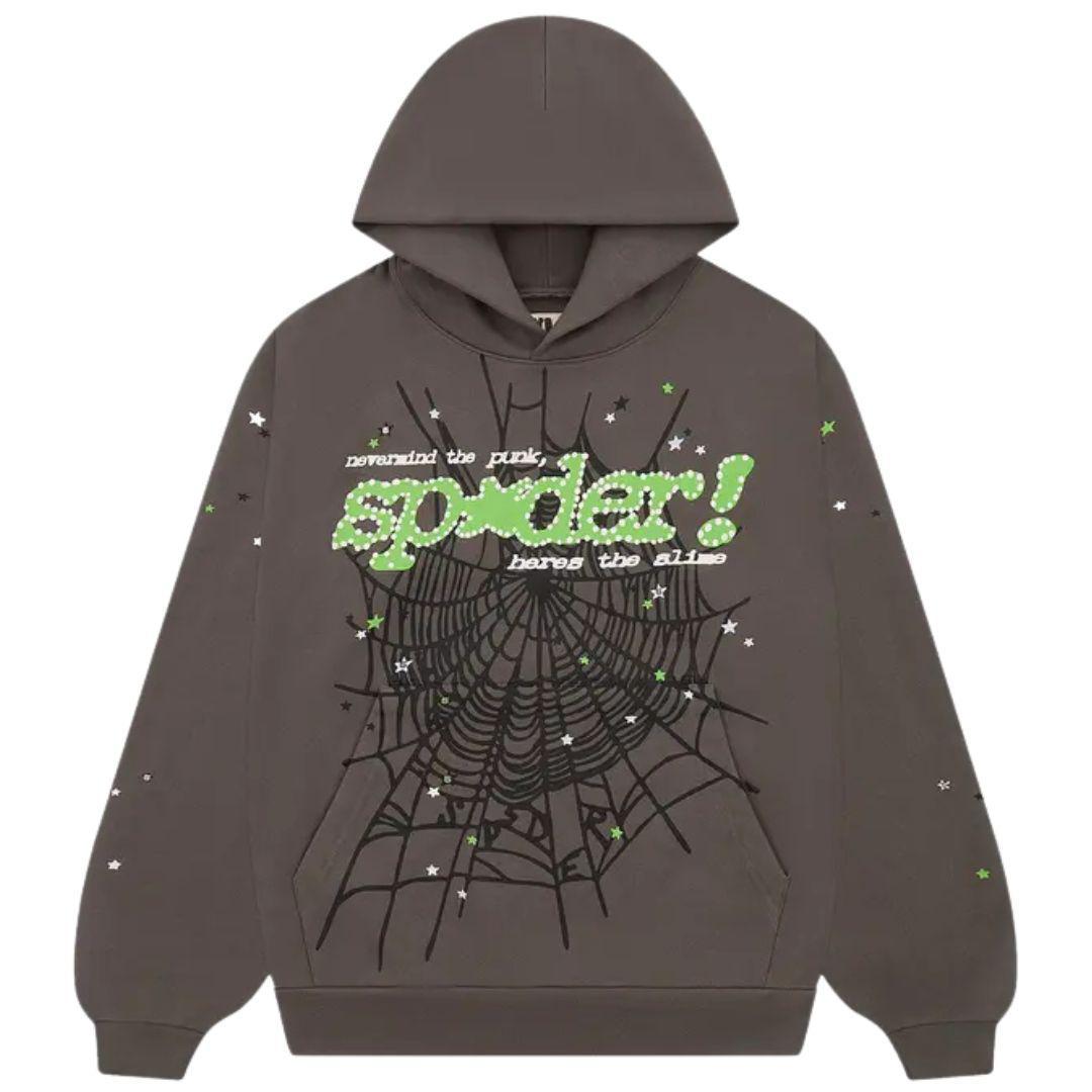 SP5DER P*NK V2 HOODIE SLATE GREY