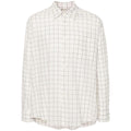 OUR LEGACY ABOVE CHECKED SHIRT WHITE