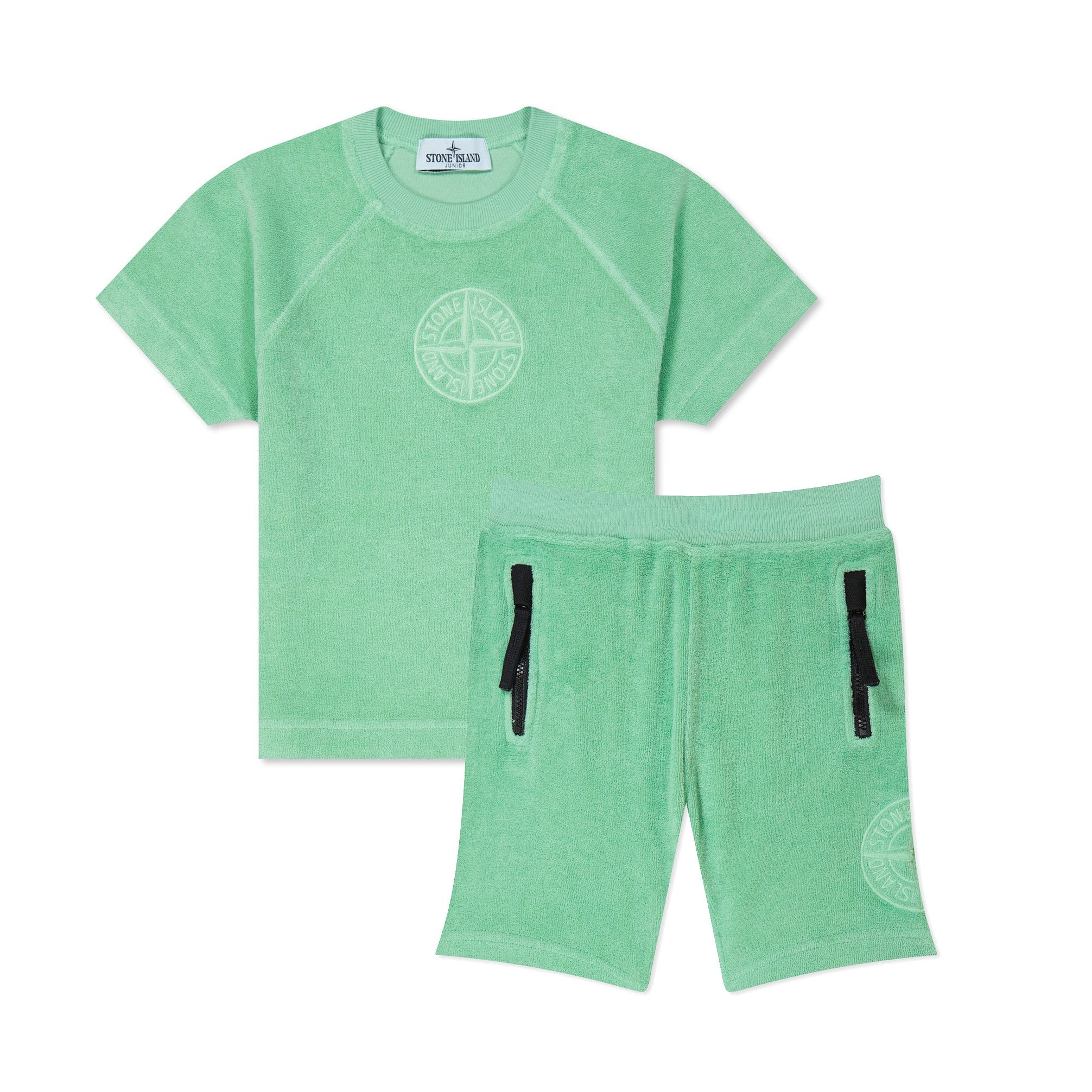 Stone Island Junior Embroidered Towelling Set