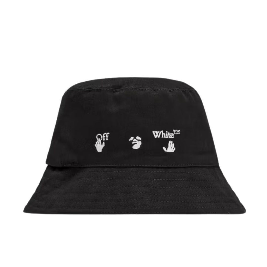 OFF WHITE LOGO BUCKET HAT BLACK